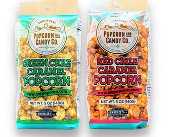 Red & Green Chile Caramel Popcorn