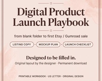 Digital Product Launch Playbook: Concept Scoring, Mockup Plan (Digital Download)