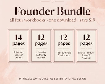 Founder Bundle: Substack, LinkedIn, Launch Playbooks (Digital Download)