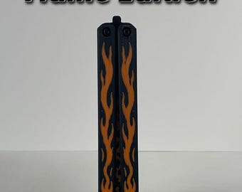 Bladeless V2 Flame Edition Butterfly Knife Trainer - 3d Printed Balisong
