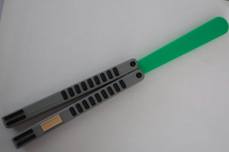BaliSaber Butterfly Knife Trainer, 3d Printed Balisong, Bali, Fidget toy, Gift For Him, 3d Printed, Safe Butterfly Trainer image 5