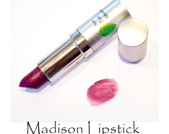 Madison Vegan Lipstick - A Deep, Shimmery Plum-Mauve - New Shade