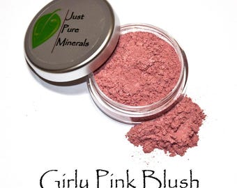 Mineral Blush, Natural Blush, Blush Powder, Blush Makeup, Vegan Blush, Safe Makeup, All Natural Mineral Makeup, COLOR: GIRLY PINK