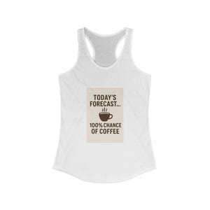 Coffee Lover&#39;s Racerback Tank, Daily Wear, Gift for Coffee Lovers, Workout Top, Casual Tank, Summer Essentials, Funny Tank Top