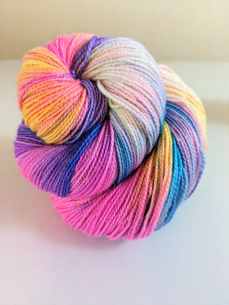 Hand-Dyed KALEIDOSCOPE Yarn S P A R K L E Y image 2