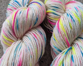 Hand-dyed Graffiti Silky DK Yarn | Superwash Merino Wool & Tussah Silk