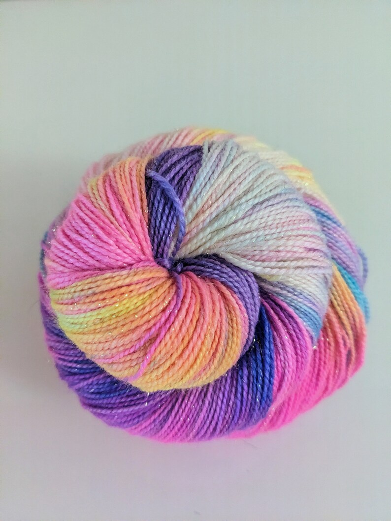 Hand-Dyed KALEIDOSCOPE Yarn S P A R K L E Y image 1