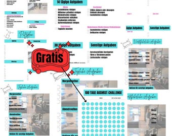 Cleaning Schedule Bundle PDF | Cleaning schedule & household plan to print | Weekly schedule, daily tasks | Digital download