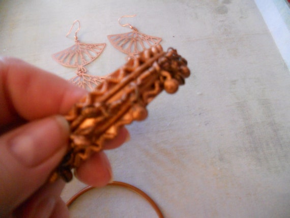 Copper Earrings Pairs and Bracelet - Perfect for … - image 3