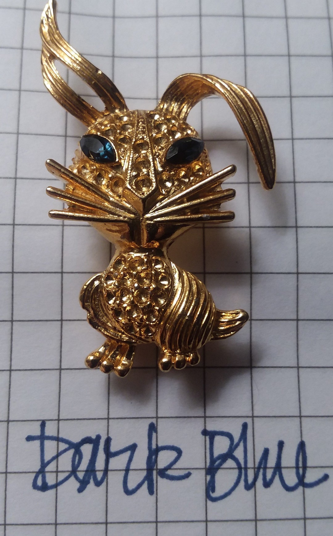 Rabbit Pin Brooches With Rhinestone Eyes ~ Choice of Eight Rhinestone ...