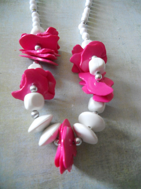 Pink White Shell Choker Necklaces ~ Pair of Beaut… - image 2