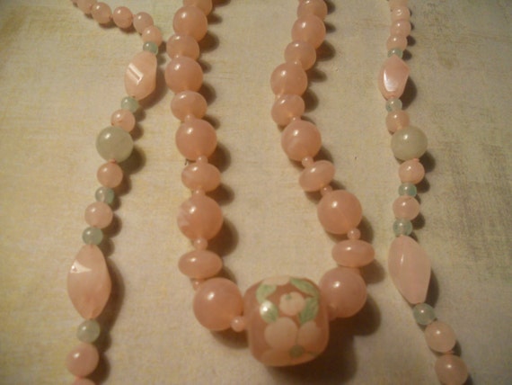 Springtime Pink and Green Pastel Necklaces - Pair… - image 4