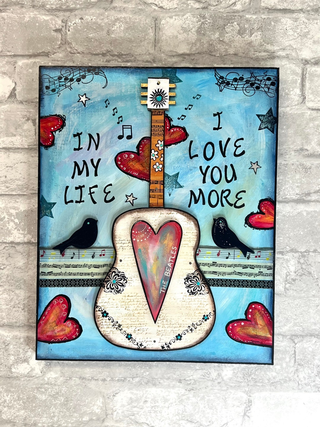 In My Life I Love You More, Beatles Art, Mixed Media, John Lennon