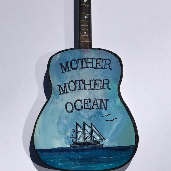 Jimmy Buffett ornament, Guitar, Ornament, Mother Mother Ocean, Pirate looks at 40, 40th birthday,  ocean, nautical, sailing, gift for dad