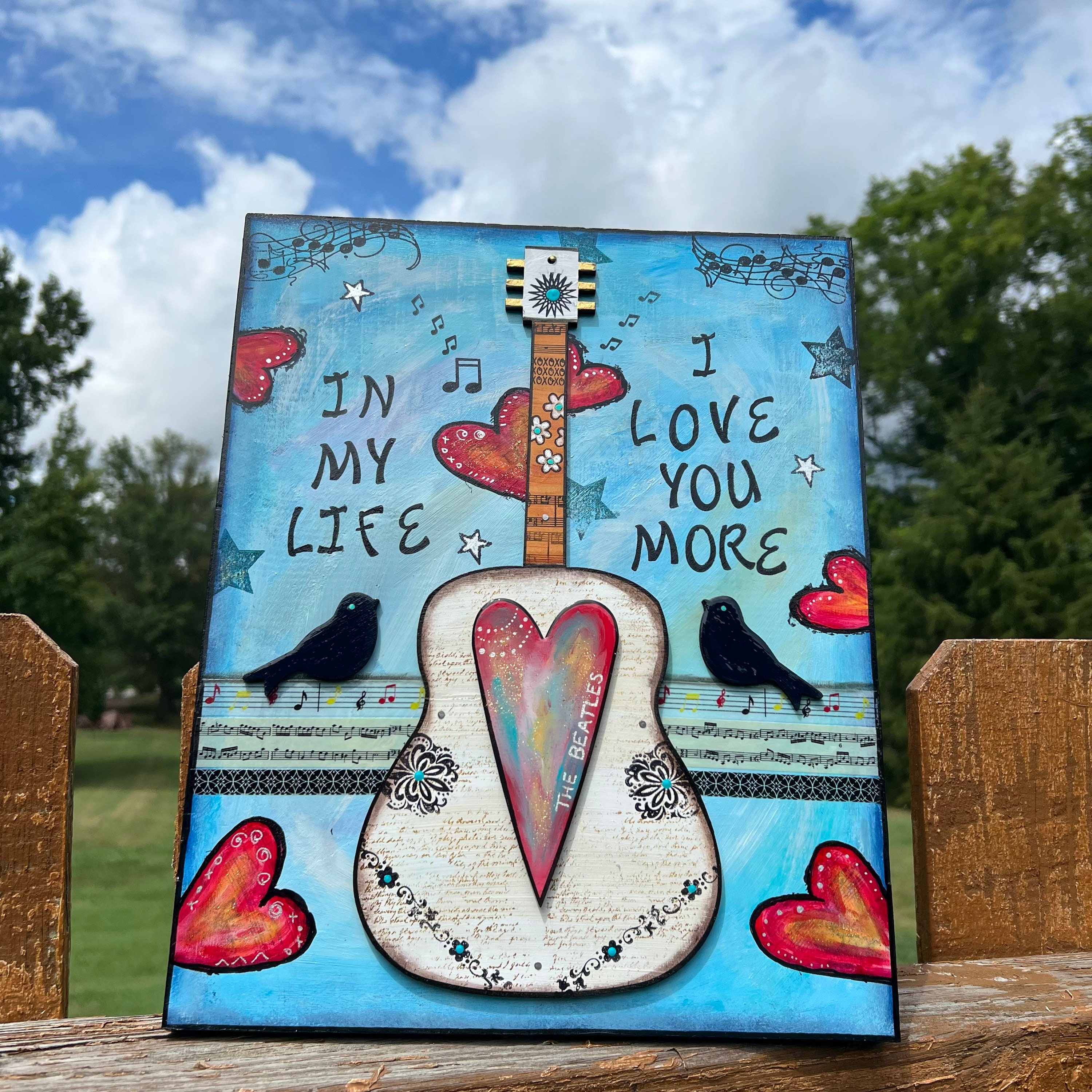In My Life I Love You More, Beatles Art, Mixed Media, John Lennon