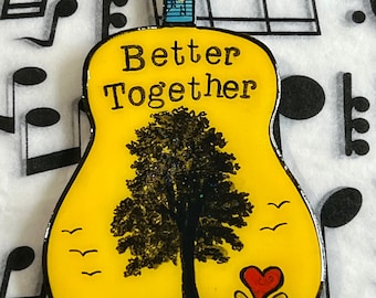 Better Together, Jack Johnson, anniversary gift, guitar gift, musician gift, surfer, banana pancakes, gift for girlfriend, lovers, yellow