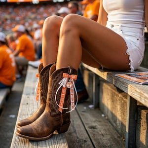 Tennessee Vols Boot Bows – UT Volunteers Game Day Boot Accessories – Cowgirl Boot Jewelry – Vols Tailgate Outfit bild 3