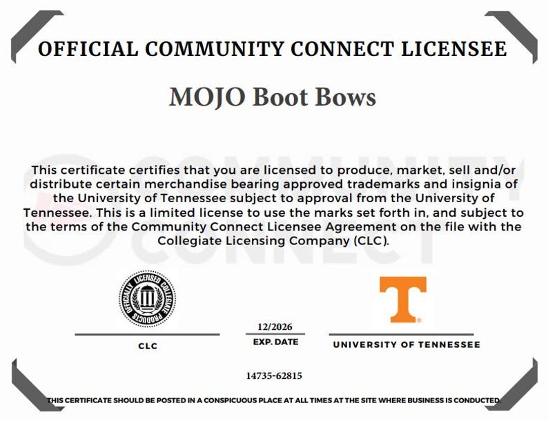 Tennessee Vols Boot Bows – UT Volunteers Game Day Boot Accessories – Cowgirl Boot Jewelry – Vols Tailgate Outfit bild 4