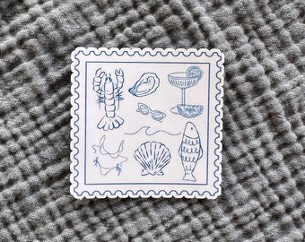 Coastal Gal Stamp Sticker