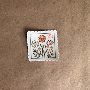 Wildflower stamp sticker