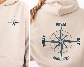 Compass Inspired Hoodie - Unisex Sweater, Size S-5XL, compass designs