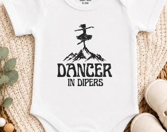 Dancer in Diapers Baby Ballet Bodysuit | Infant Onesie, Dance Graphic