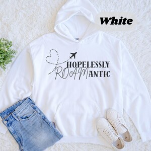 Hopelessly Romantic Hoodie, Cozy Sweatshirt, Gift for Valentine's Day, Size S-5XL, Oversized Hoodie image 3
