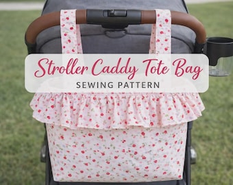 Stroller Caddy Tote Sewing Pattern PDF | Diaper Bag Organizer