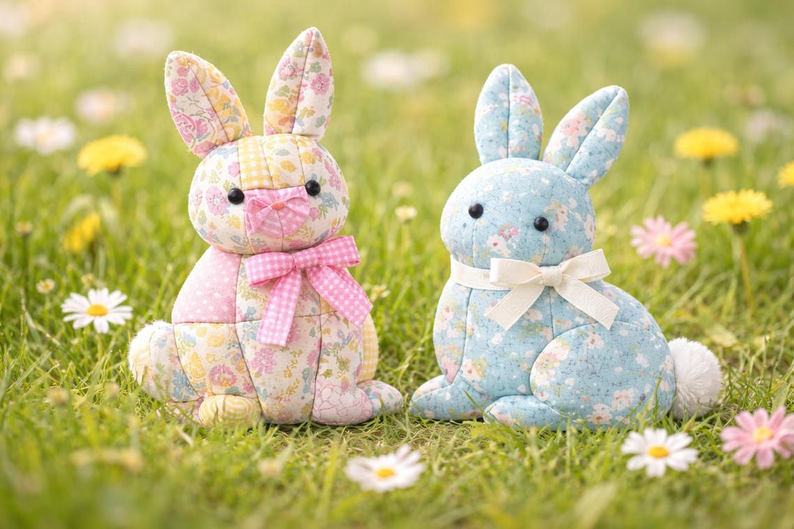 Bunny Ornament PDF Sewing Pattern | Beginner Friendly | Patchwork ...