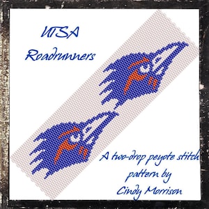 University of Texas at San Antonio Roadrunners Two-Drop Peyote Stitch Bracelet Pattern