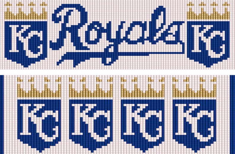 Loom Two KC Royals-inspired Bracelet Patterns image 1
