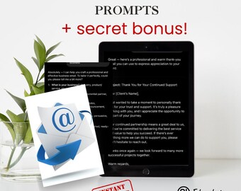 AI Client Email Pack | 10 Done-for-You Prompts + Free Bonus | Write Professional Client Emails Fast