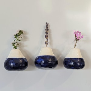 Imanes de nevera con forma de jarrón de arcilla hechos a mano / Juego de 3 / Mini jarrón magnético / Imán de jarrón con flores secas / Regalo de inauguración de casa / Decoración del hogar estilo cottagecore / Irlanda