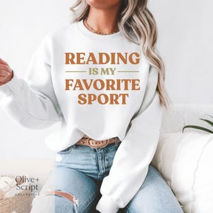 Leer es mi deporte favorito SVG: Diseño de camiseta para amantes de los libros (descarga digital)