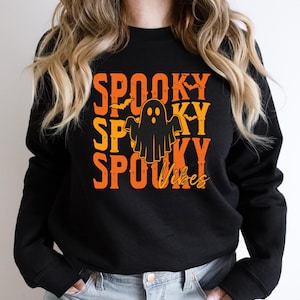 Retro Halloween Ghost SVG: Spooky Vibes Design (Digital Download
