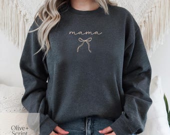 Minimal Mama SVG: Script Bow Shirt Design (Digital Download)