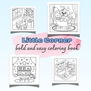 Little Corner Coloring Book - Cozy Hygge Designs for Teens & Adults | Instant Digital Download
