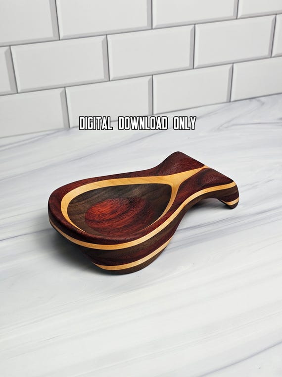 Wooden Spoon Rest Template PDF | DIY Woodworking Template | Kitchen Tool Project Plans | RogueGrainCo