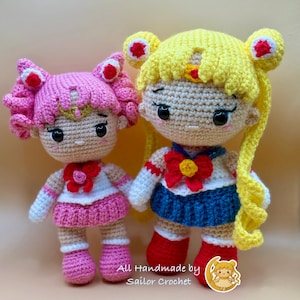 Sailor Moon / Sailor Chibi Moon 月野兔 / 小小兔 Amigurumi Crochet