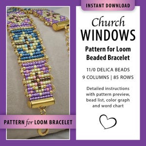 Colorful Cross Loom Bracelet Pattern, Original Design (PDF Digital Download Pattern)