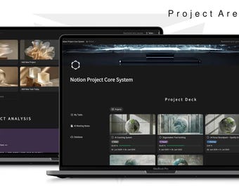 Project System –A next-gen Notion system for project and task management | 24 prompts, image database, task area –AI-powered planner