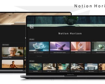 Notion Horizon Bundle –A next-gen Notion system for travel, vision, networking and branding | 24 prompts, 4 systems, 650+ images