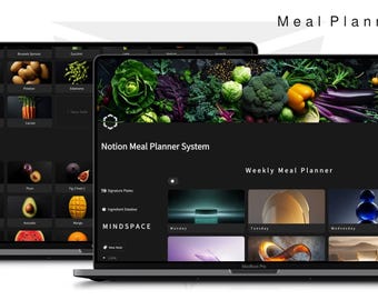 A Notion AI nutrition and meal planning system | 24 AI prompts, 140 ingredients, 8 pages, 200+ images – AI-powered nutrition planner