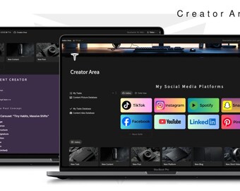 Tasty Studio One // Creator Area - A next-gen Notion system for content creation and brand building. 24 prompts · AI-powered Planner