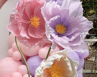 Giant Paper Flowers - Set of 2
