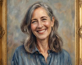 Memorial Family Portrait, Combine Photos into Painting, Custom Loss of Loved One Canvas Gift, Angel Keepsake, Textured Oil Style Wall Art