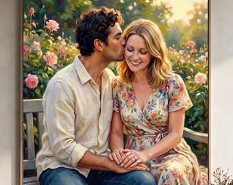 Custom Maternity Portrait from Photo, Oil Painting Pregnancy Art, Expecting Parents Gift, Mom to be Present, Baby Shower Framed Wall Art