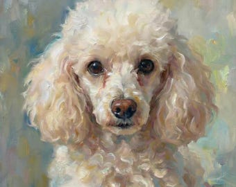 Custom Dog Portrait from Photo, Personalized Canvas Wall Art, Dog Oil Painting Style Memorial Gift for Pet Lovers, Dog Loss Sympathy Gift