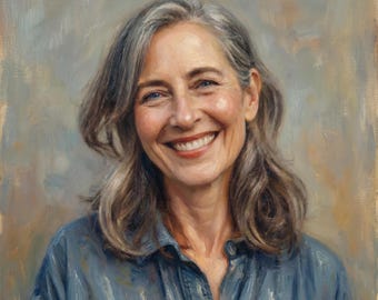 Customized Portrait from Photo | Expressive Textured Oil Style | Ready to Hang Framed Print | Healing Wall Decor Family Couple Pet Gift Idea