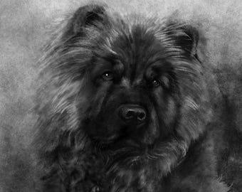 Custom Charcoal Style Dog Portrait, Black & White Pet Sketch from Photo, Minimalist Framed Wall Art, Personalized Cat Drawing Digital Print